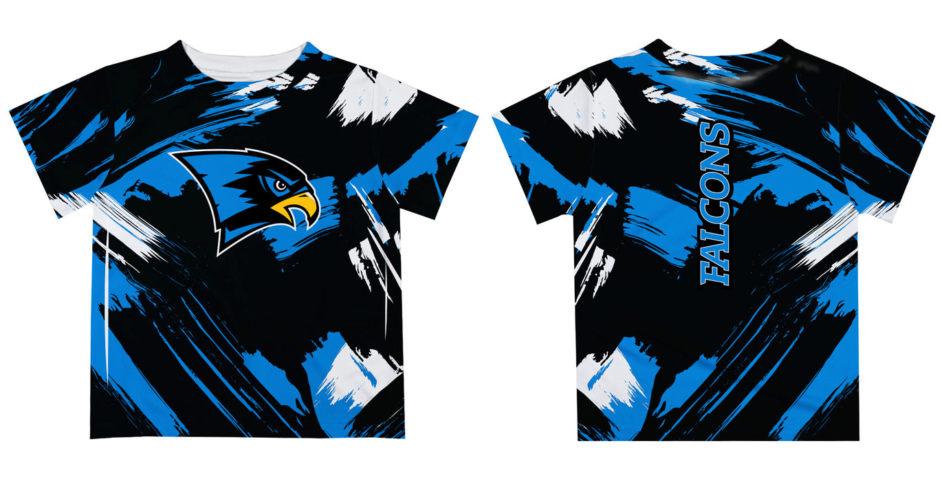 Bentley Falcons Vive La Fete Boys Game Day Black Short Sleeve Tee Paint Brush