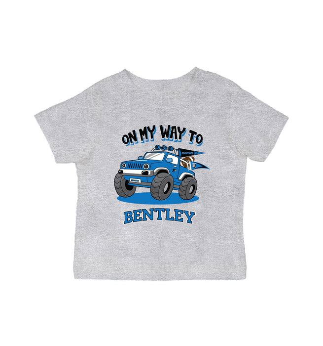 Bentley Falcons Vive La Fete On My Way Monster Truck Grey Cotton Short Sleeve Tee