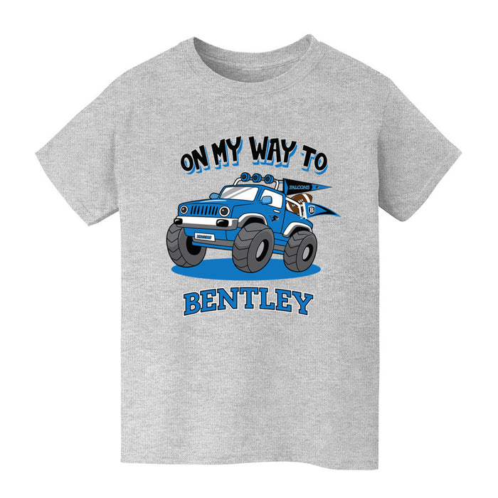 Bentley Falcons Vive La Fete On My Way Monster Truck Grey Cotton Short Sleeve Tee