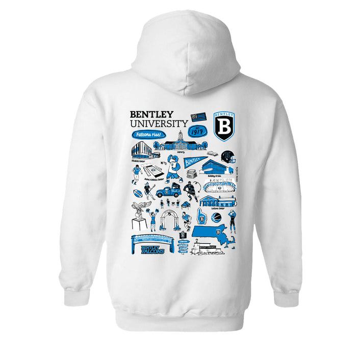 Bentley Falcons Hand Sketched Vive La Fete Impressions Artwork Royal Boys Cotton Fleece Long Sleeve Hoodie