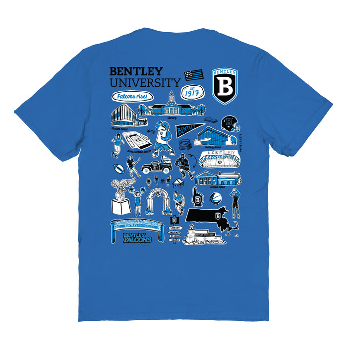 Bentley Falcons Vive La Fete Impressions Artwork Royal Womens Cotton Tshirt