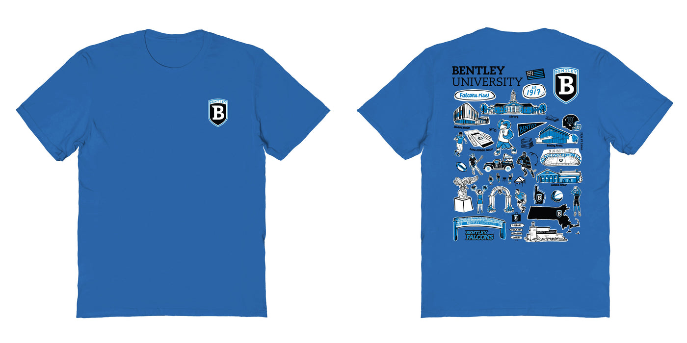 Bentley Falcons Vive La Fete Impressions Artwork Royal Womens Cotton Tshirt