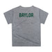Baylor Bears Original Dripping Football Helmet Heather Gray T-Shirt by Vive La Fete - Vive La Fête - Online Apparel Store