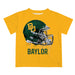 Baylor Bears Original Dripping Football Helmet Gold T-Shirt by Vive La Fete