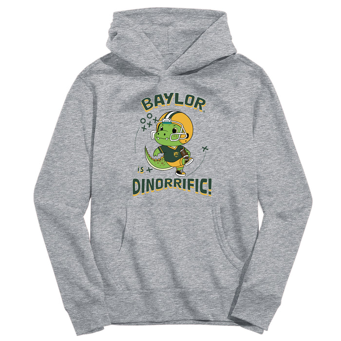 Baylor Bears Dinorrific Heather Grey Cotton Youth Hoodie