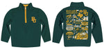 Baylor Bears Hand Sketched Vive La Fete Impressions Artwork Green Boys Quarter Zip Pullover V1 - Vive La Fête - Online Apparel Store