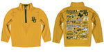 Baylor Bears Hand Sketched Vive La Fete Impressions Artwork  Gold Boys Quarter Zip Pullover V1 - Vive La Fête - Online Apparel Store