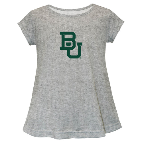 Baylor Bears Short Sleeve Youth Cotton Top Grey