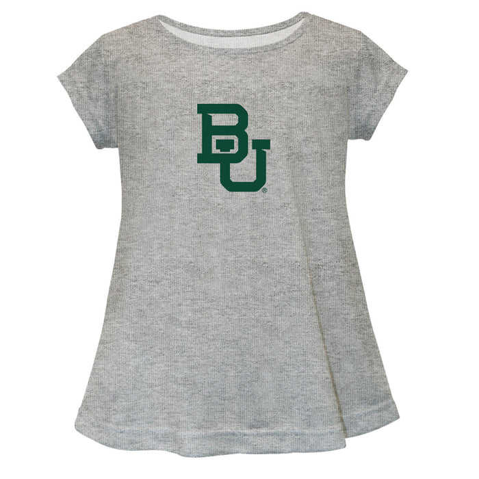 Baylor Bears Short Sleeve Youth Cotton Top Grey