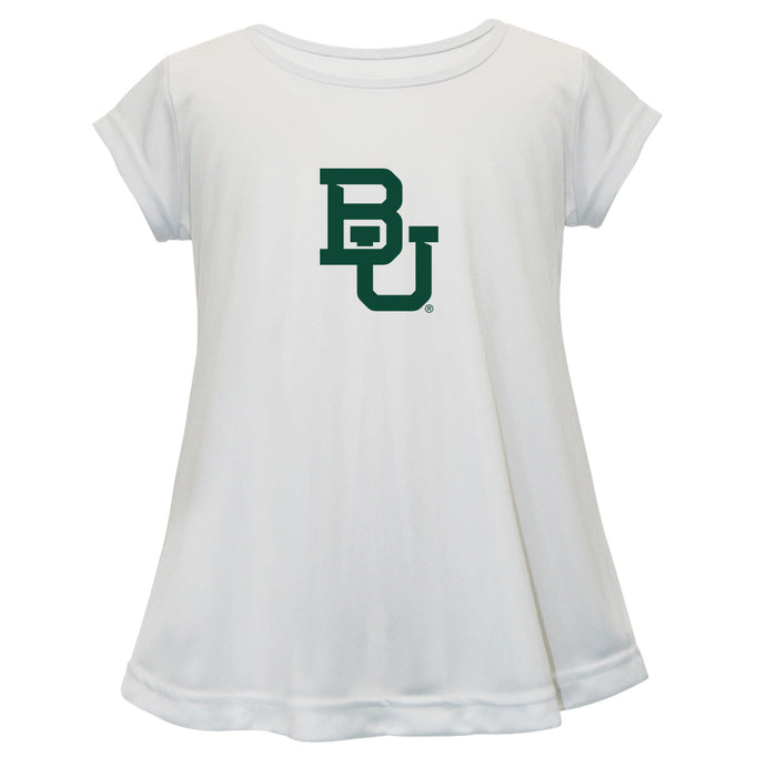 Baylor Bears Short Sleeve Youth Cotton Top White