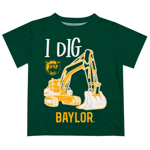 Baylor Bears Vive La Fete Excavator Boys Game Day Green Short Sleeve Tee