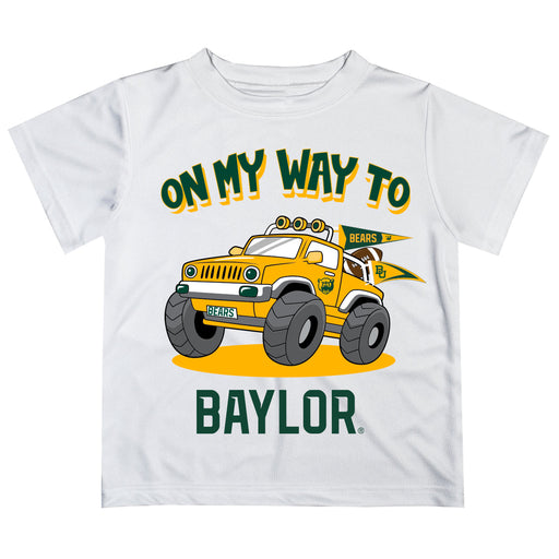 Baylor Bears Vive La Fete Monster Truck Boys Game Day White Short Sleeve Tee