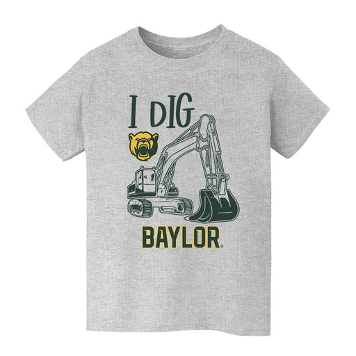 Baylor Bears Vive La Fete Excavator Heather Grey Cotton Short Sleeve Tee
