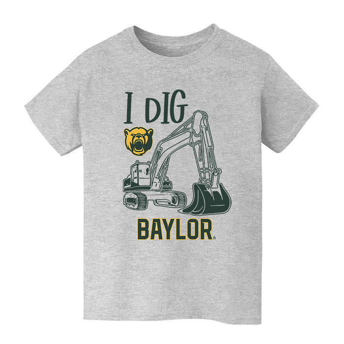 Baylor Bears Vive La Fete Excavator Heather Grey Cotton Short Sleeve Tee