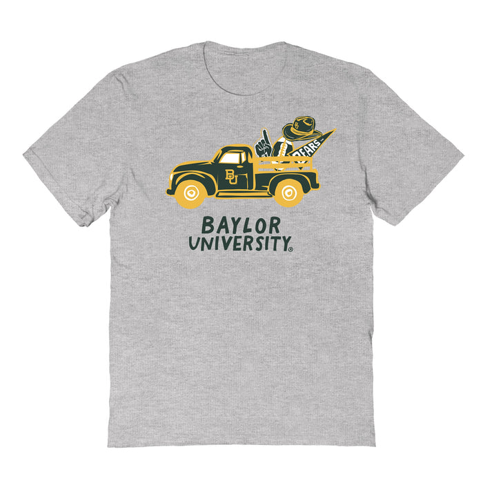 Baylor Bears Hand Sketched Vive La Fete Impressions Truck Kids Grey Cotton T-shirt