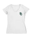 Baylor Bears Hand Sketched Vive La Fete Impressions Artwork White Women Cotton Short Sleeve V-Neck Tshirt