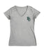 Baylor Bears Hand Sketched Vive La Fete Impressions Artwork Grey Women Cotton Short Sleeve V-Neck Tshirt