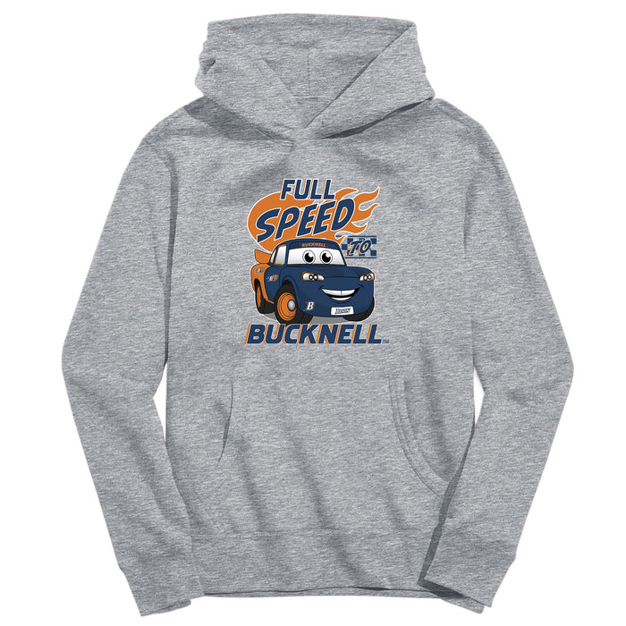 Bucknell University Bison Full Speed Heather Grey Cotton Youth Hoodie