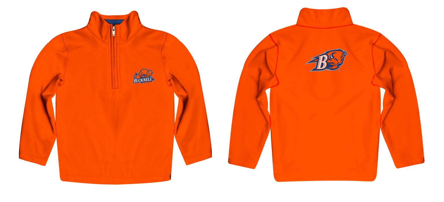 Bucknell University Bison Vive La Fete Game Day Solid Blue Quarter Zip Pullover Sleeves - Vive La Fête - Online Apparel Store