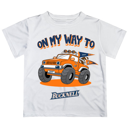 Bucknell University Bison Vive La Fete Monster Truck Boys Game Day White Short Sleeve Tee