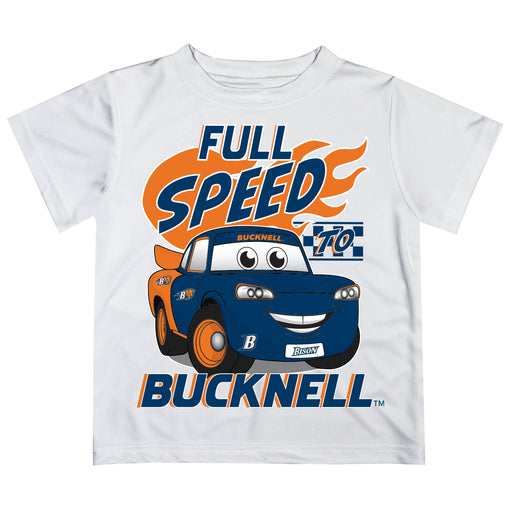 Bucknell University Bison Vive La Fete Toy Racing Car Boys Game Day White Short Sleeve Tee