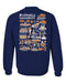 Bucknell University Bison Hand Sketched Vive La Fete Impressions Artwork Navy Crew Neck Sweatshirt for Women - Vive La Fête - Online Apparel Store