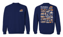 Bucknell University Bison Hand Sketched Vive La Fete Impressions Artwork Navy Crew Neck Sweatshirt for Women - Vive La Fête - Online Apparel Store