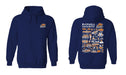 Bucknell University Bison Hand Sketched Vive La Fete Impressions Artwork Navy Cotton Fleece Long Sleeve Hoodie - Vive La Fête - Online Apparel Store