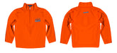 Bucknell Bison Vive La Fete Logo and Mascot Name Womens Orange Quarter Zip Pullover - Vive La Fête - Online Apparel Store
