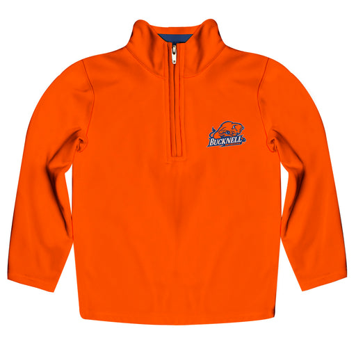 Bucknell Bison Vive La Fete Logo and Mascot Name Womens Orange Quarter Zip Pullover