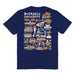 Bucknell University Bison Vive La Fete Impressions Artwork Navy Womens Cotton Tshirt - Vive La Fête - Online Apparel Store