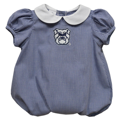 Butler Bulldogs Embroidered Navy Girls Baby Bubble Short Sleeve