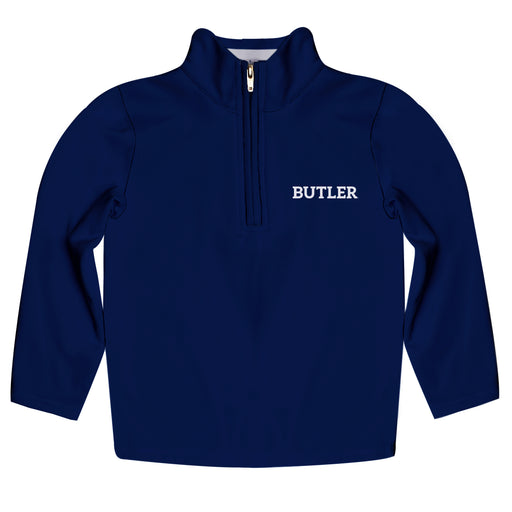 Butler Bulldogs Vive La Fete Game Day Solid Blue Quarter Zip Pullover Sleeves