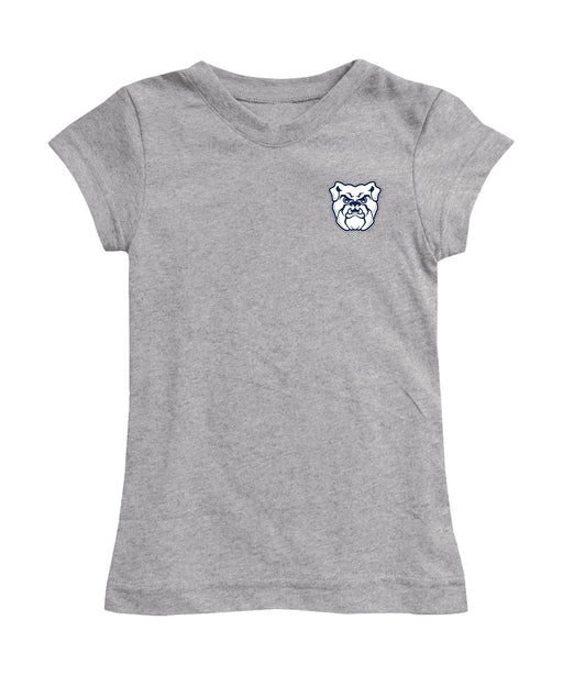 Butler Bulldogs Hand Sketched Vive La Fete Impressions Artwork Grey Girls Cotton Short Sleeve Tee