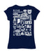 Butler Bulldogs Hand Sketched Vive La Fete Impressions Artwork Navy Girls Cotton Short Sleeve Tee - Vive La Fête - Online Apparel Store