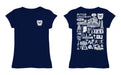 Butler Bulldogs Hand Sketched Vive La Fete Impressions Artwork Navy Girls Cotton Short Sleeve Tee - Vive La Fête - Online Apparel Store