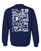 Butler Bulldogs Hand Sketched Artwork Navy Crewneck Sweatshirt for Women - Vive La Fête - Online Apparel Store
