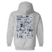 Butler Bulldogs Hand Sketched Artwork Cotton Fleece Women Hoodie - Vive La Fête - Online Apparel Store