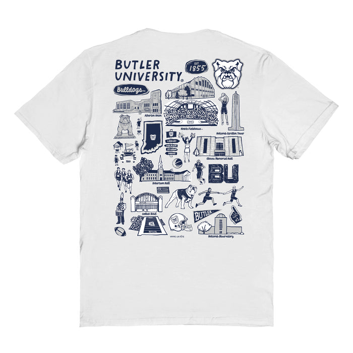 Butler Bulldogs Vive La Fete Impressions Artwork Womens Cotton Tshirt - Vive La Fête - Online Apparel Store