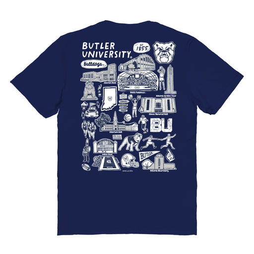Butler Bulldogs Vive La Fete Impressions Artwork Womens Cotton Tshirt - Vive La Fête - Online Apparel Store