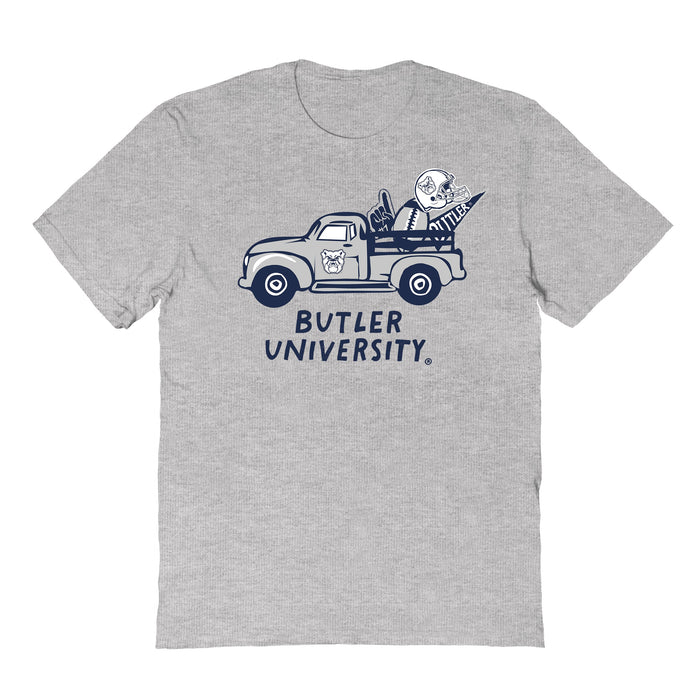 Butler Bulldogs Hand Sketched Vive La Fete Impressions Truck Grey T-shirt for Women