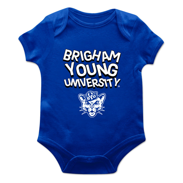 BYU Cougars Vive La Fete Infant Game Day Royal Short Sleeve Bodysuit