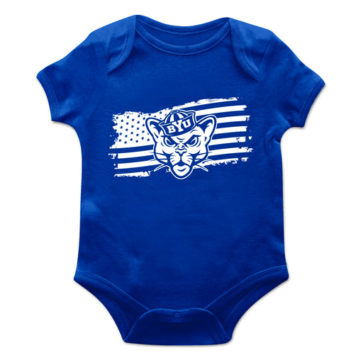 BYU Cougars Vive La Fete Infant Game Day Royal Short Sleeve Bodysuit