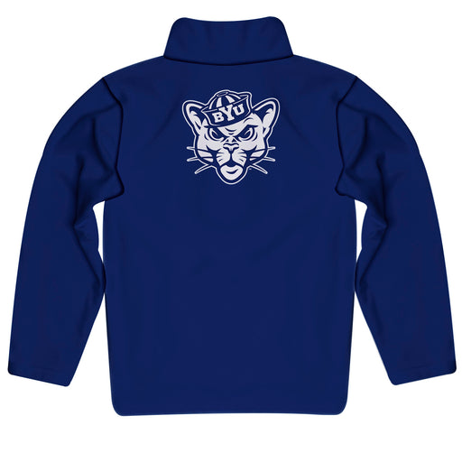 BYU Cougars Vive La Fete Game Day Solid Blue Quarter Zip Pullover Sleeves - Vive La Fête - Online Apparel Store
