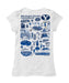 BYU Cougars Hand Sketched Vive La Fete Impressions Artwork White Girls Cotton Short Sleeve Tee - Vive La Fête - Online Apparel Store