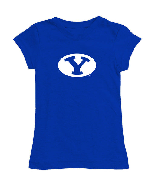 BYU Cougars Girl´s Fitted Cotton T-shirt Royal
