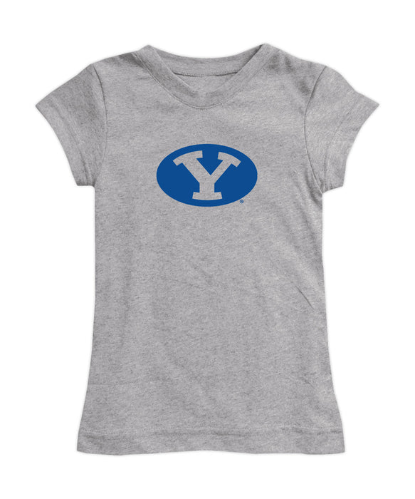 BYU Cougars Girl´s Fitted Cotton T-shirt Grey