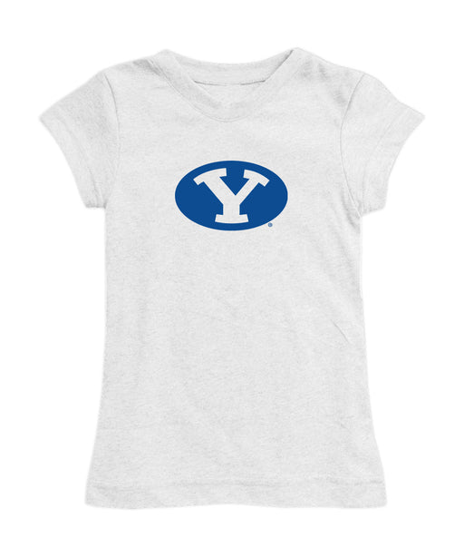 BYU Cougars Girl´s Fitted Cotton T-shirt White