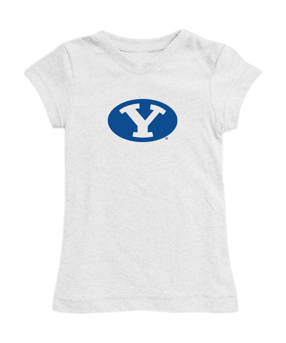 BYU Cougars Girl´s Fitted Cotton T-shirt White