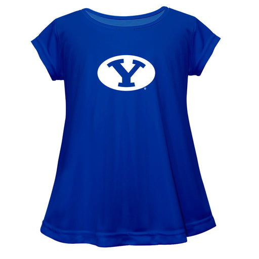 BYU Cougars Short Sleeve Youth Cotton Top Royal